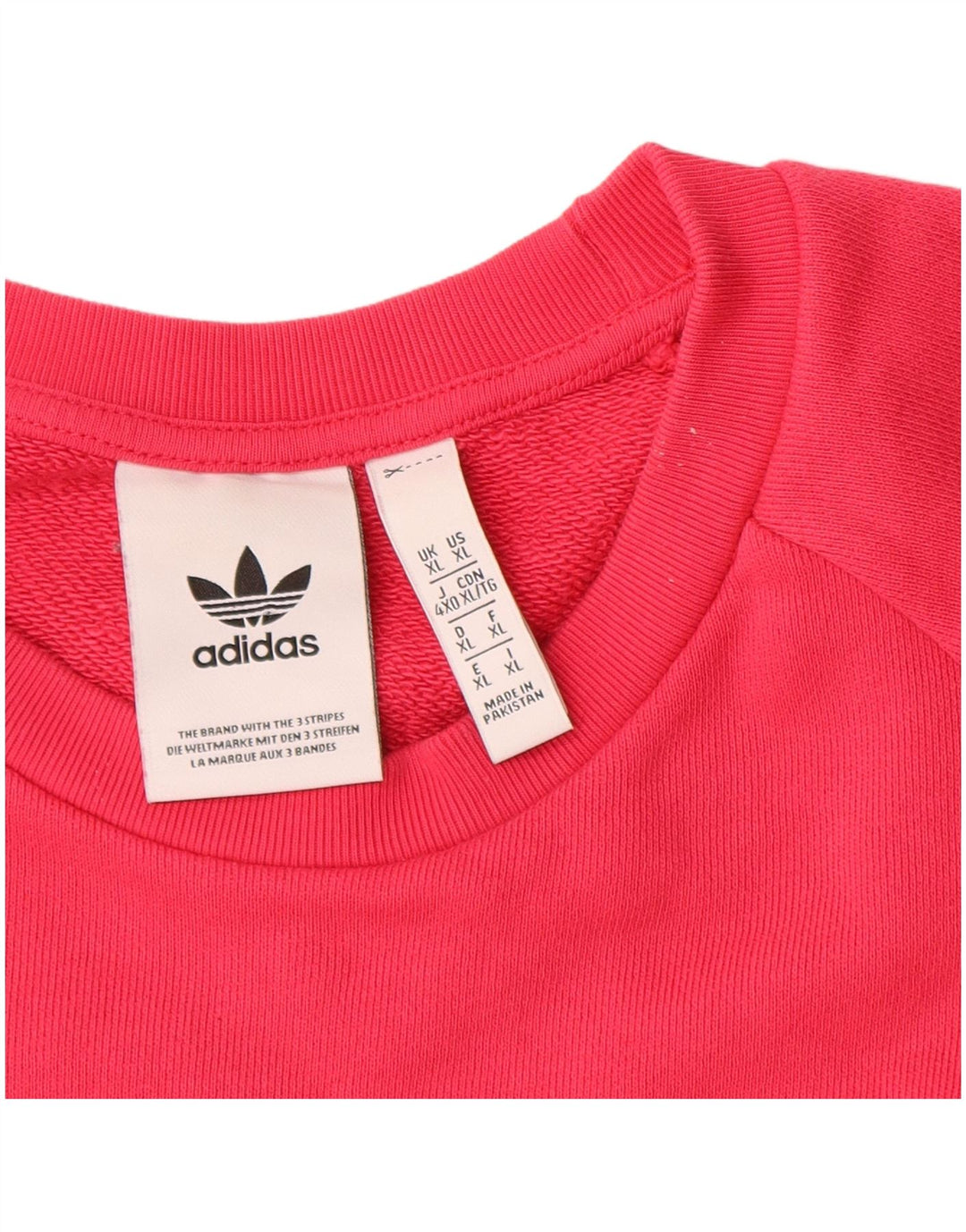 Felpa da uomo ADIDAS maglione XL rosa cotone