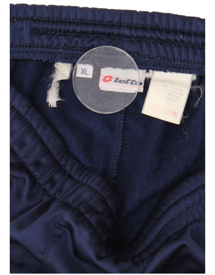 Pantaloni da tuta con grafica da uomo Lotto XL Poliestere color block blu navy