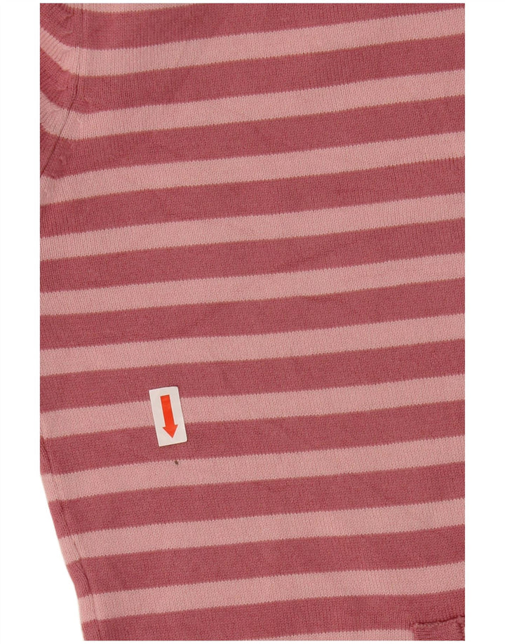 Top ZARA Bambina Manica 3/4 11-12 Anni Cotone Rigato Rosa Medio