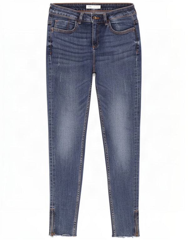 Zara Womens Skinny Jeans EU 38 Small W28 L28 Blue Cotton