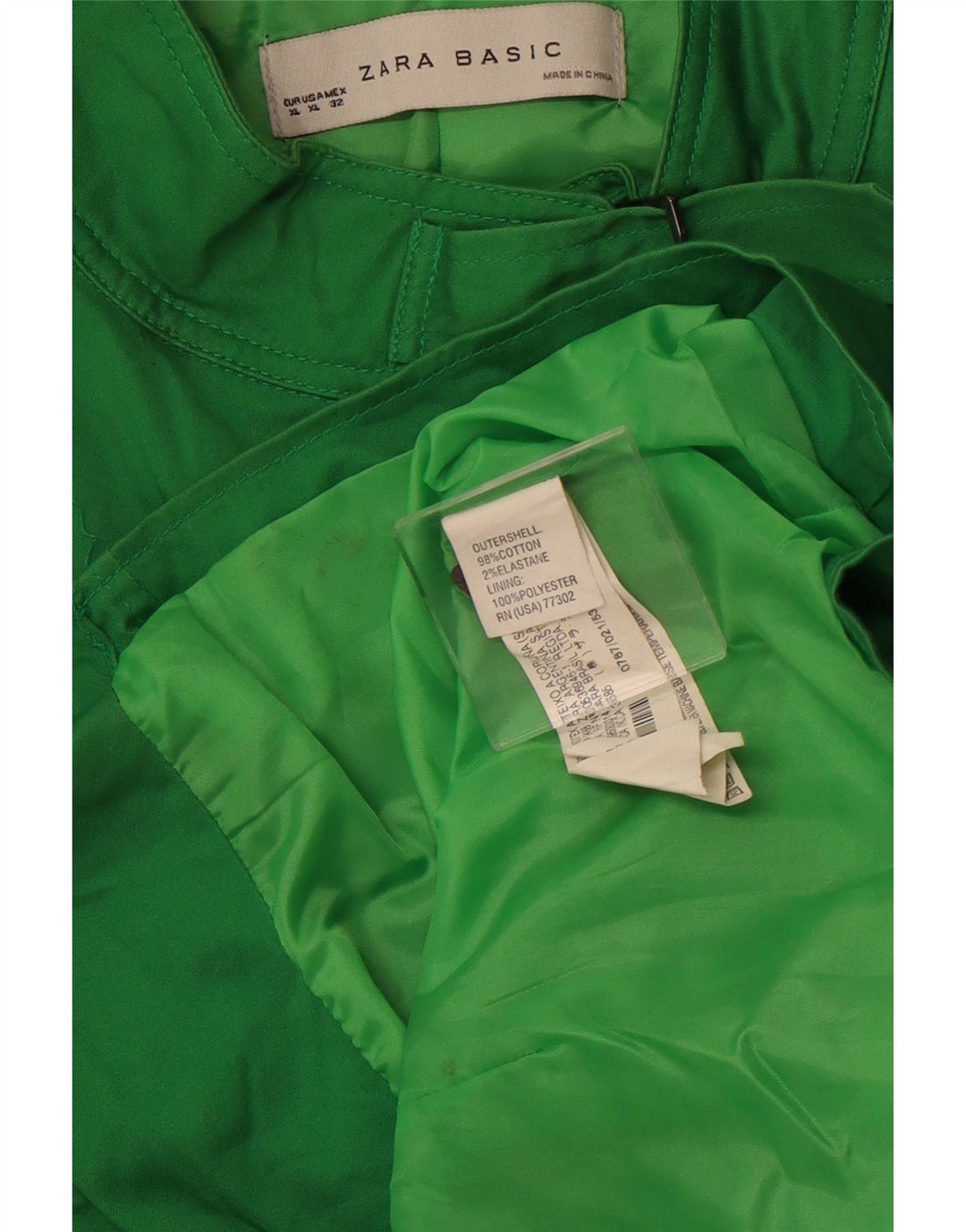 Giacca utilitaria da donna ZARA UK 18 XL cotone verde