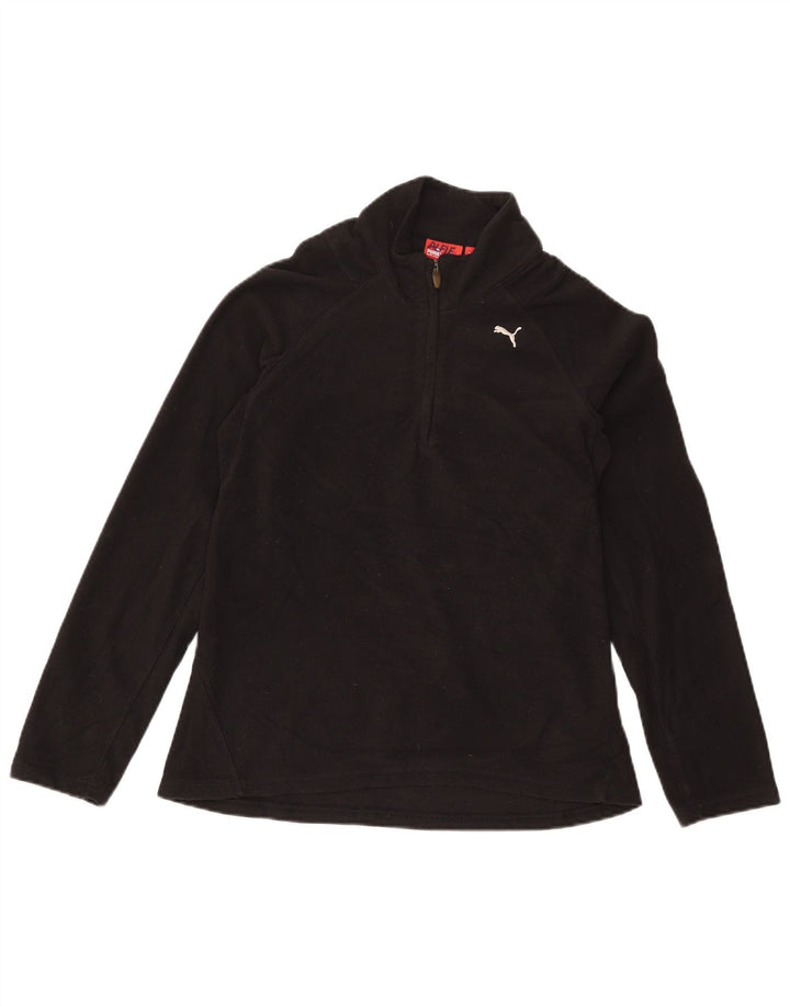 Maglione in pile da donna Puma con zip e collo UK 12 medio nero poliestere
