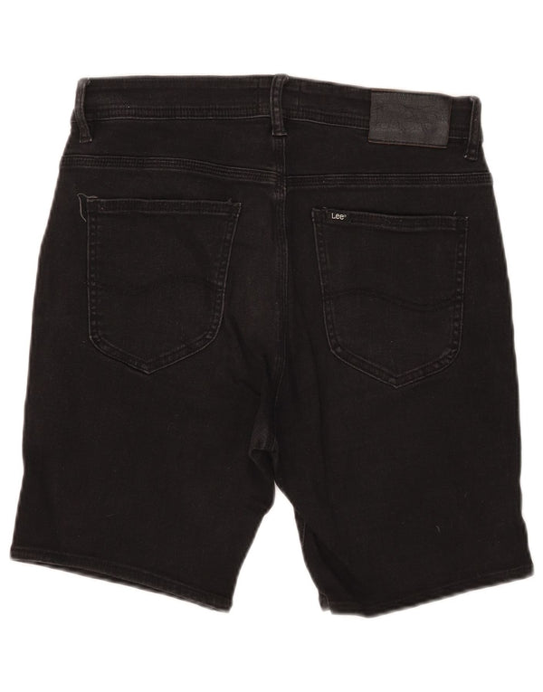 Pantaloncini di jeans da donna Lee grandi W32 in cotone nero