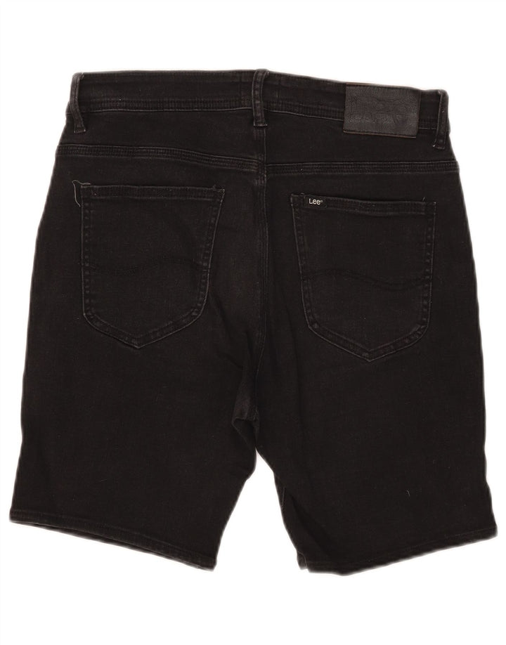 Pantaloncini di jeans da donna Lee grandi W32 in cotone nero