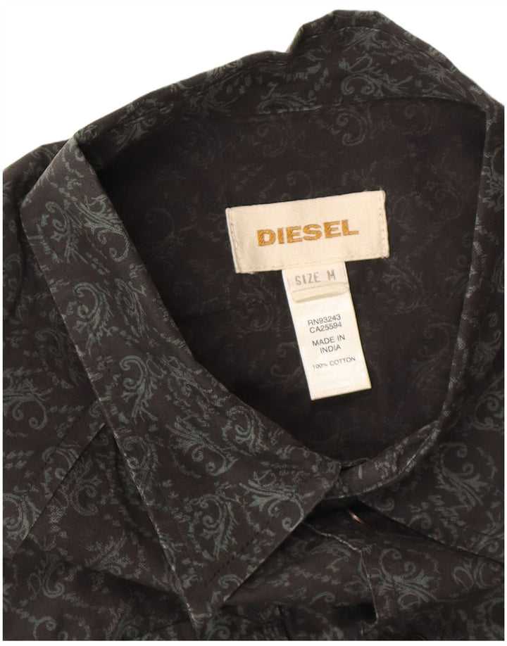 Camicia da uomo Diesel in cotone Paisley medio nero
