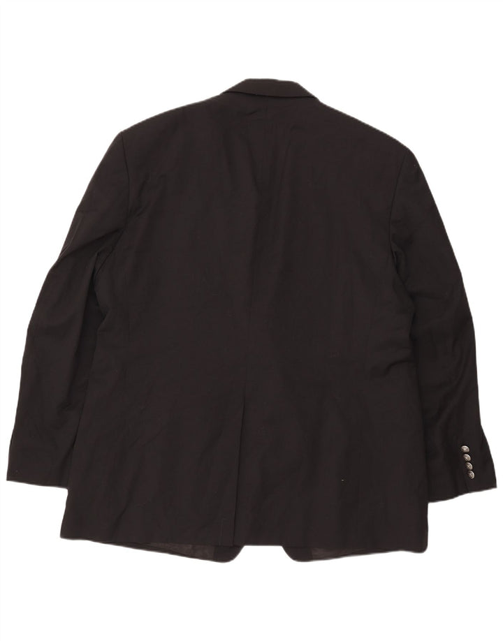 Giacca blazer a 2 bottoni da uomo Ralph Lauren UK 46 2XL lana nera