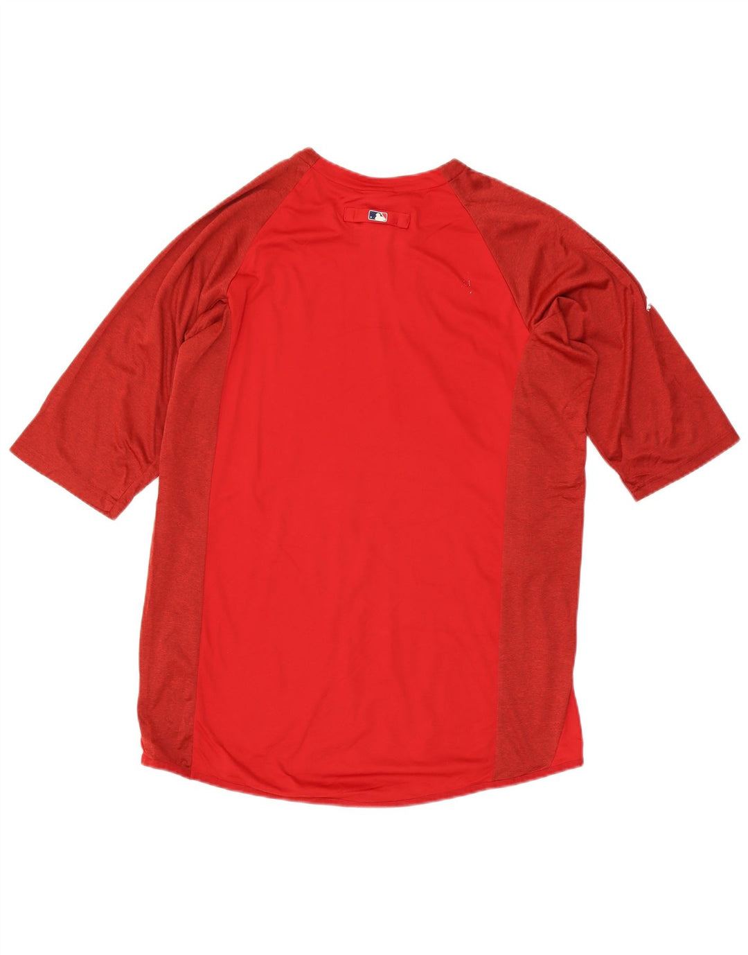 T-shirt da uomo Majestic Top grande sportivo in poliestere rosso