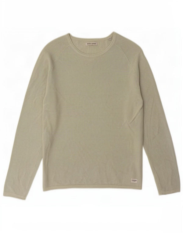 Jack & Jones Maglione da uomo con scollo a barca in cotone verde medio