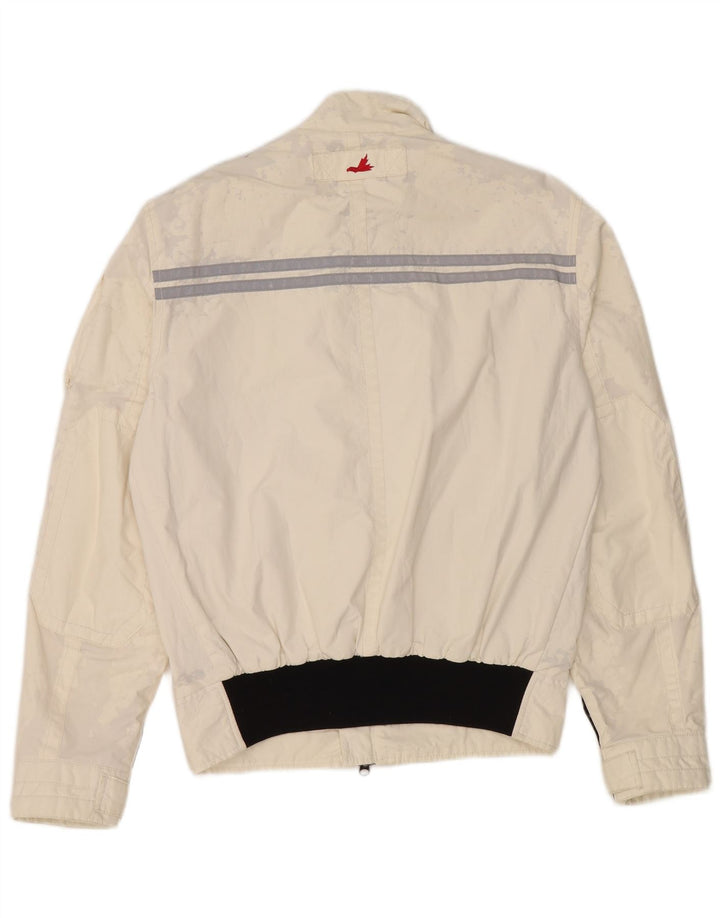 Giacca utility grafica da uomo Museum UK 38 Nylon color block bianco medio
