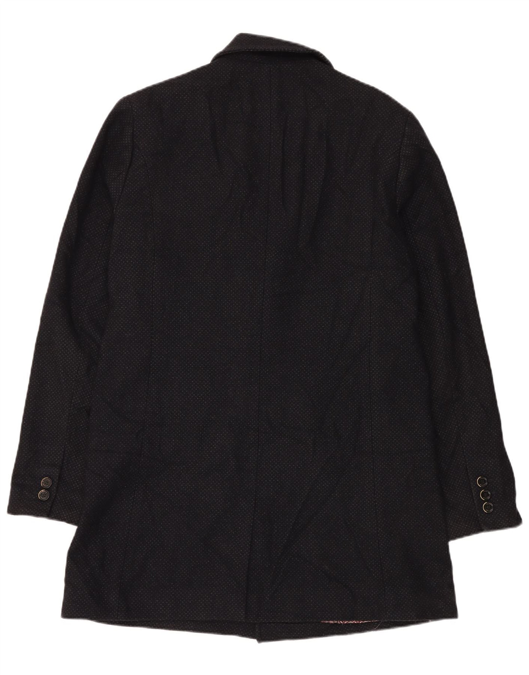 Cappotto da uomo Ted Baker taglia 5 XL in lana maculata nera