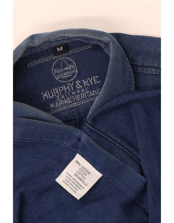 Camicia da vela da uomo Murphy & Nye in cotone blu medio