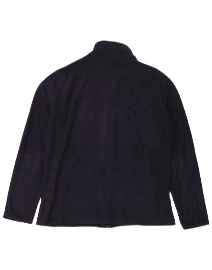 Giacca in pile da donna Marks & Spencer UK 14 grande poliestere blu navy