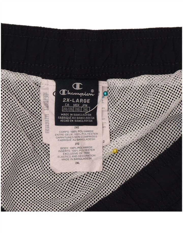 Pantaloncini da bagno da uomo Champion 2XL Poliestere color block blu navy
