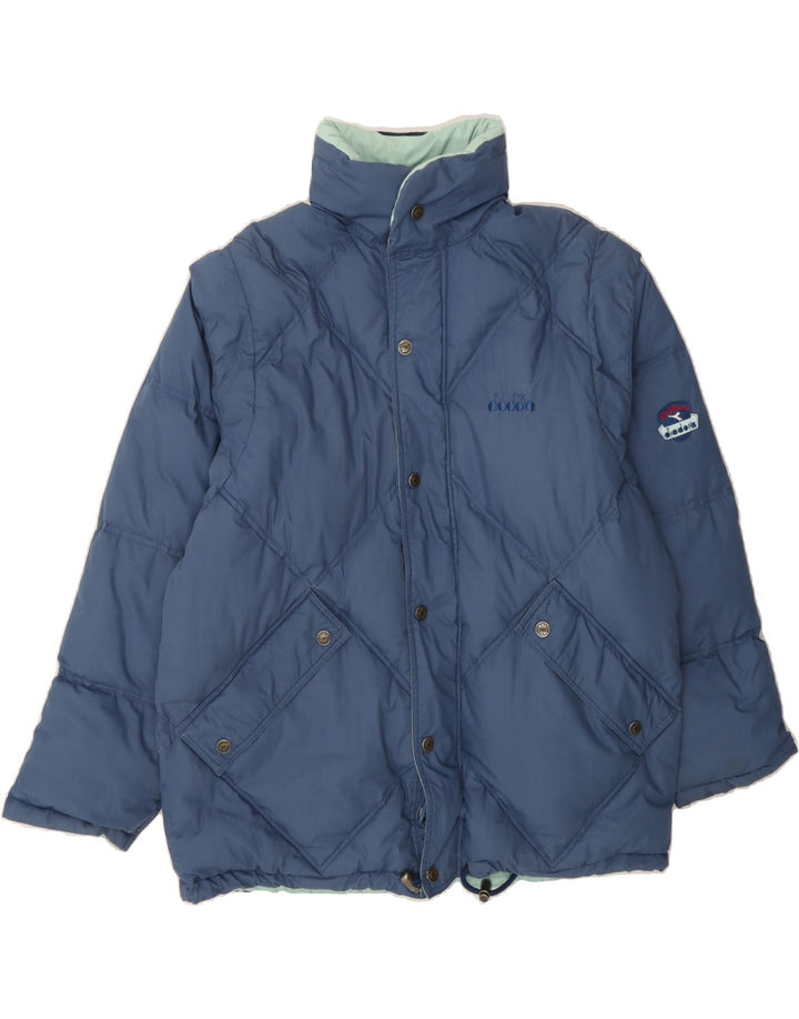 DIADORA Mens Reversible Padded Jacket UK 36 Small Turquoise Polyester Vintage Diadora and Second-Hand Diadora from Messina Hembry 