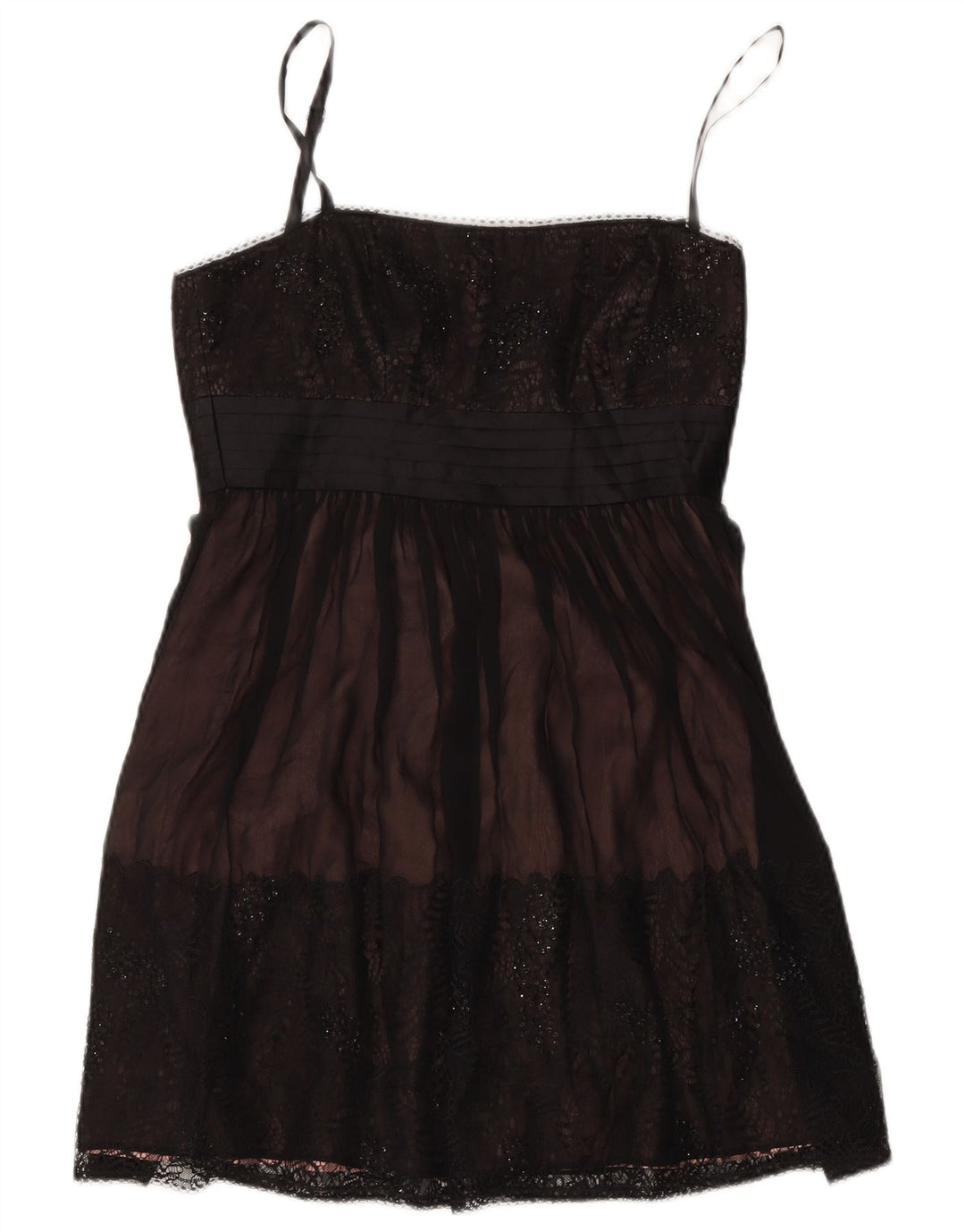 BCBGMAXAZRIA Abito corto da donna con spalle scoperte UK 8 piccolo nero