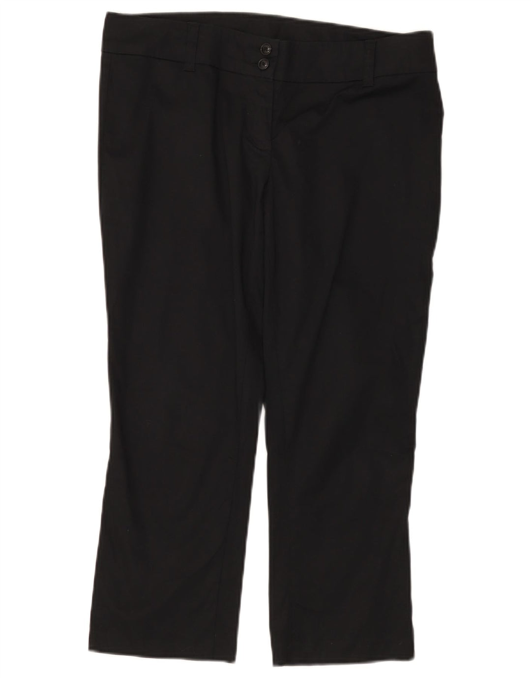Pantaloni Capri Donna BENETTON IT 44 Medio W32 L22 Nero Cotone