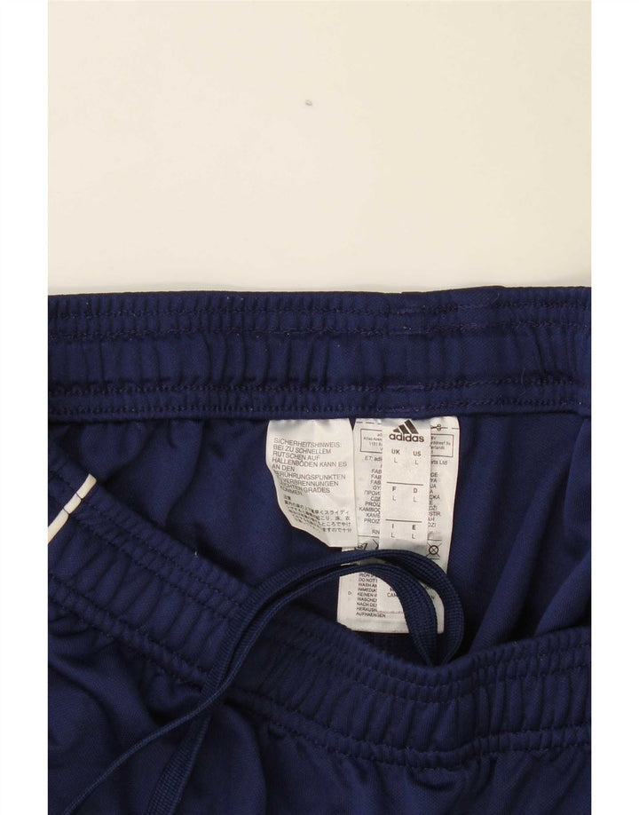 Pantaloni da tuta Adidas Climalite da uomo di grandi dimensioni in poliestere blu navy