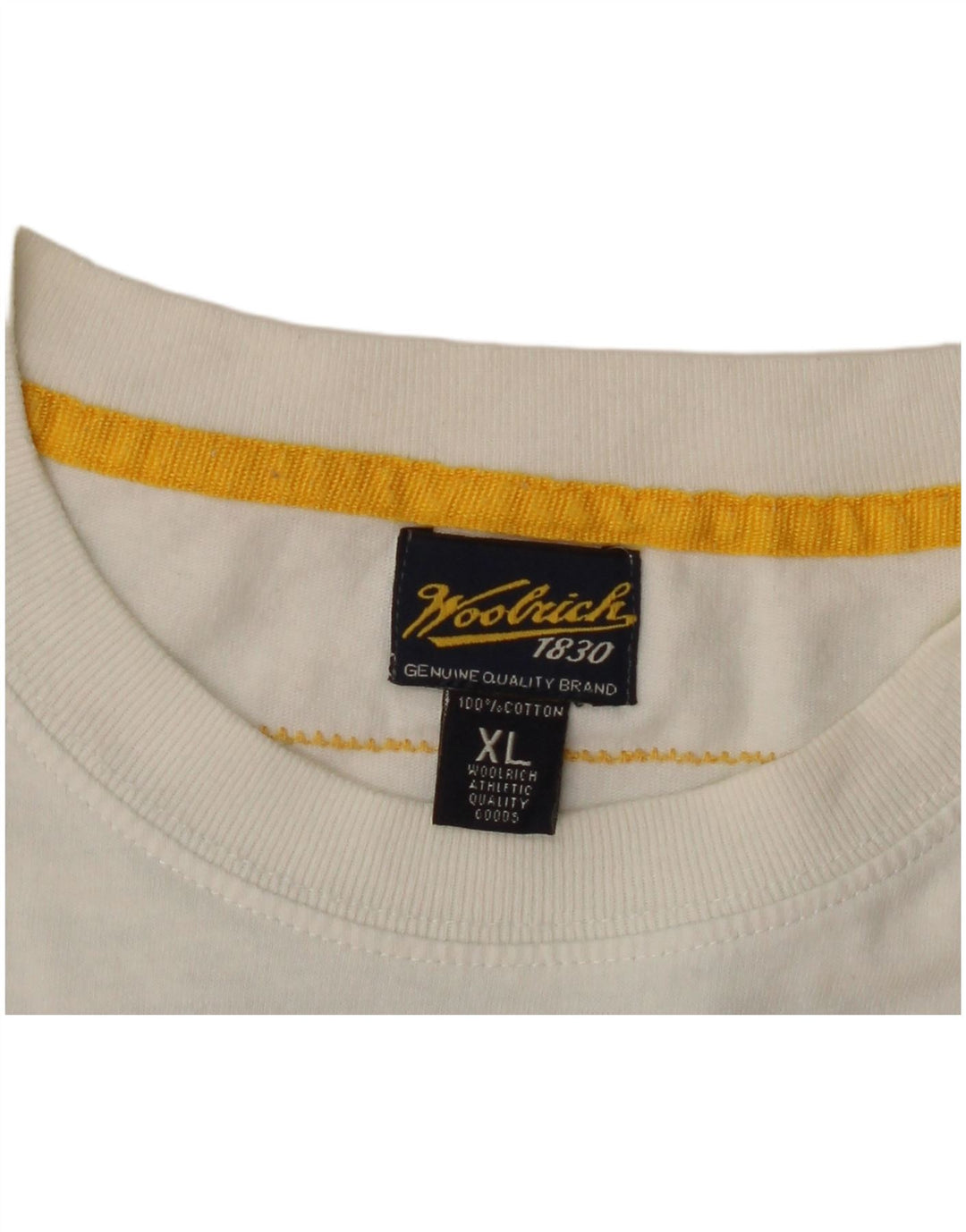 T-shirt grafica da uomo Woolrich Top XL in cotone bianco