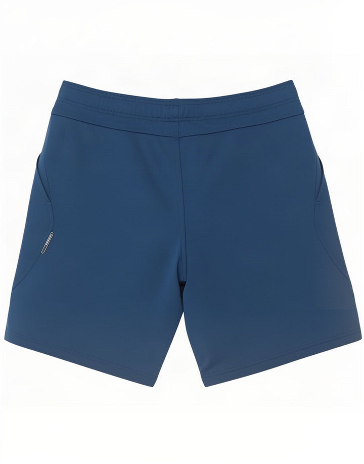 Pantaloncini sportivi grafici da uomo Reebok piccoli in poliestere blu navy