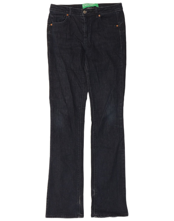 Jeans Bootcut da donna Benetton W30 L34 Blu Navy
