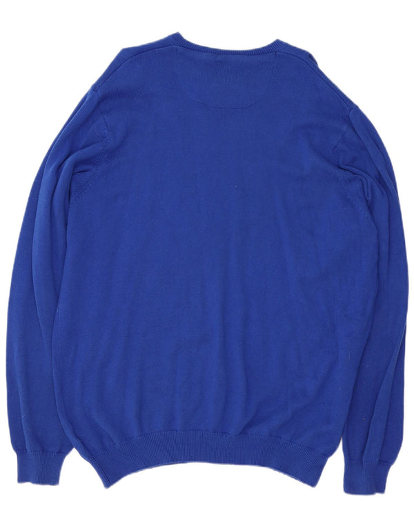 Maglione maglione girocollo da uomo Marks & Spencer blu Harbour XL cotone blu