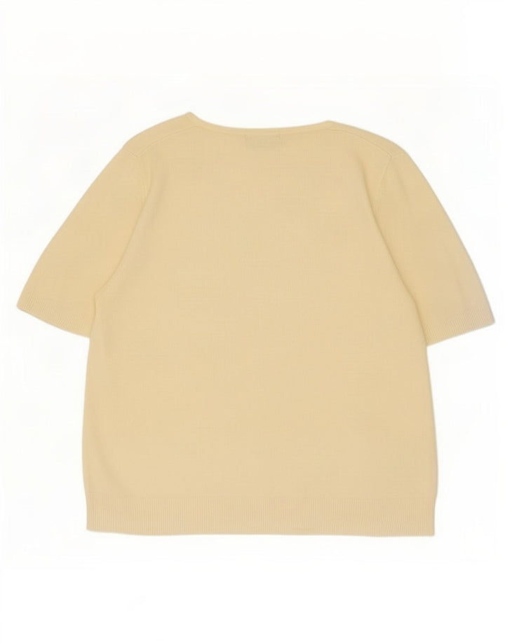 Marks & Spencer Womens Blouse Top UK 16 Large Yellow