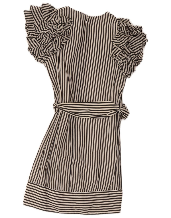 Abito tunica da donna French Connection UK 8 piccolo cotone a righe nere