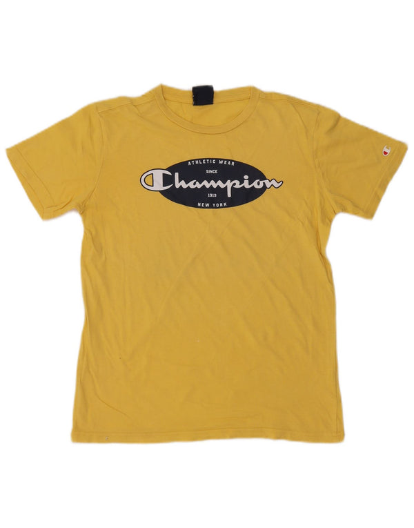 Maglietta grafica Champion da ragazzo, 13-14 anni, XL, gialla