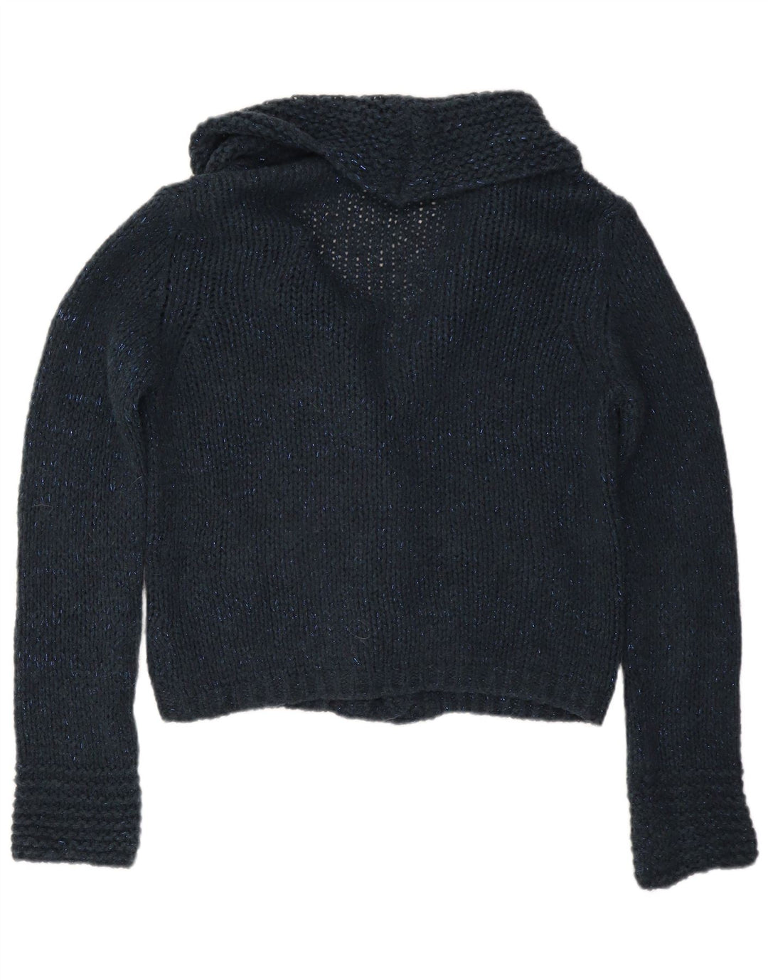 Maglione cardigan da donna Marks & Spencer UK 16 grande blu navy screziato