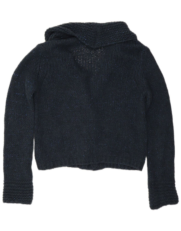 Maglione cardigan da donna Marks & Spencer UK 16 grande blu navy screziato