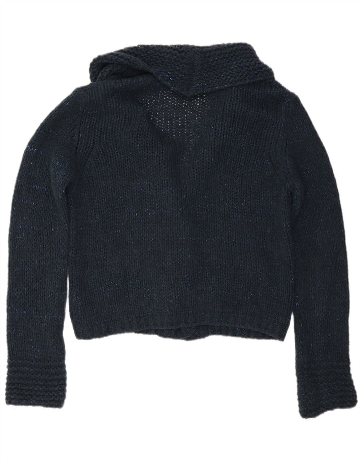 Maglione cardigan da donna Marks & Spencer UK 16 grande blu navy screziato