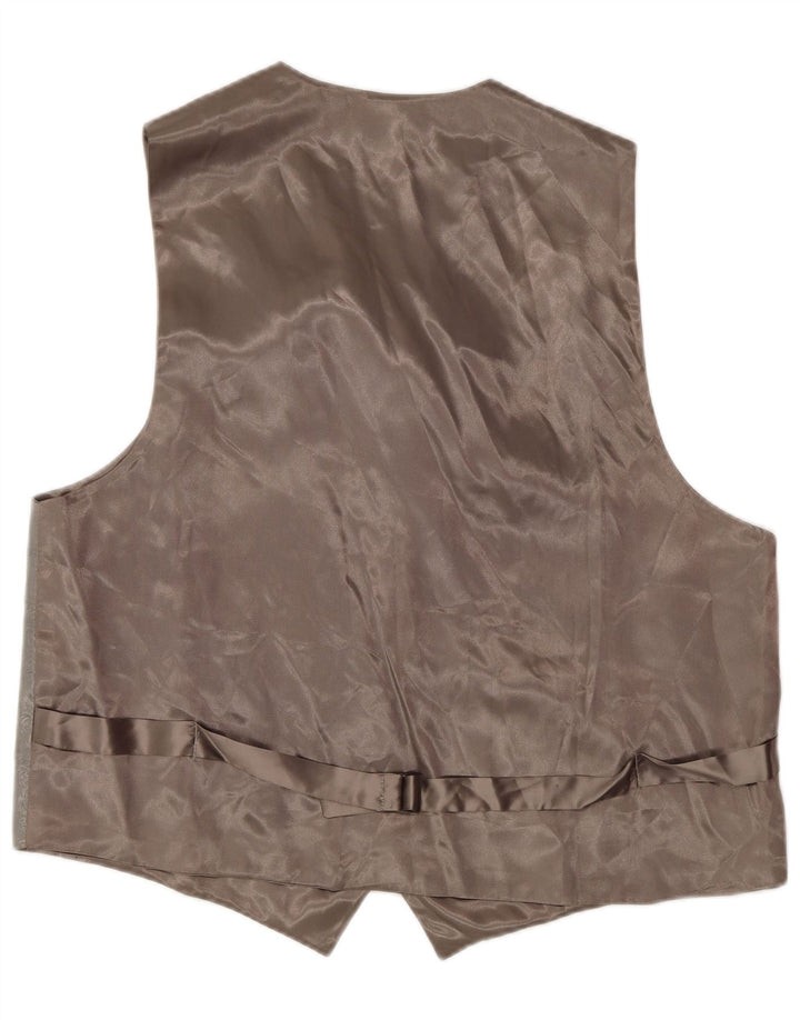 Gilet da uomo vintage grande motivo cachemire grigio