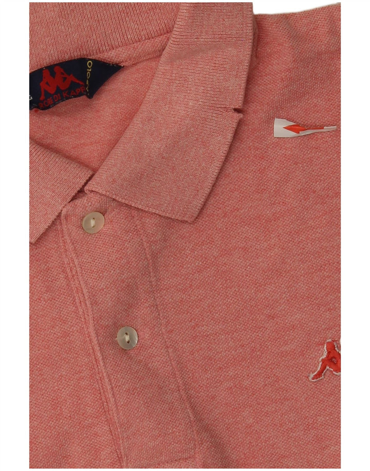 Polo Kappa Uomo Large Rosa In Cotone