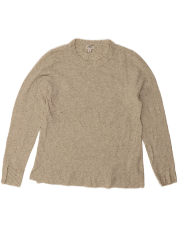 Maglione maglione girocollo da donna J. Crew UK 16 grande acrilico grigio