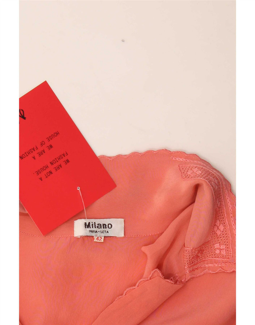 Camicetta camicia vintage da donna EU 42 grande seta rosa