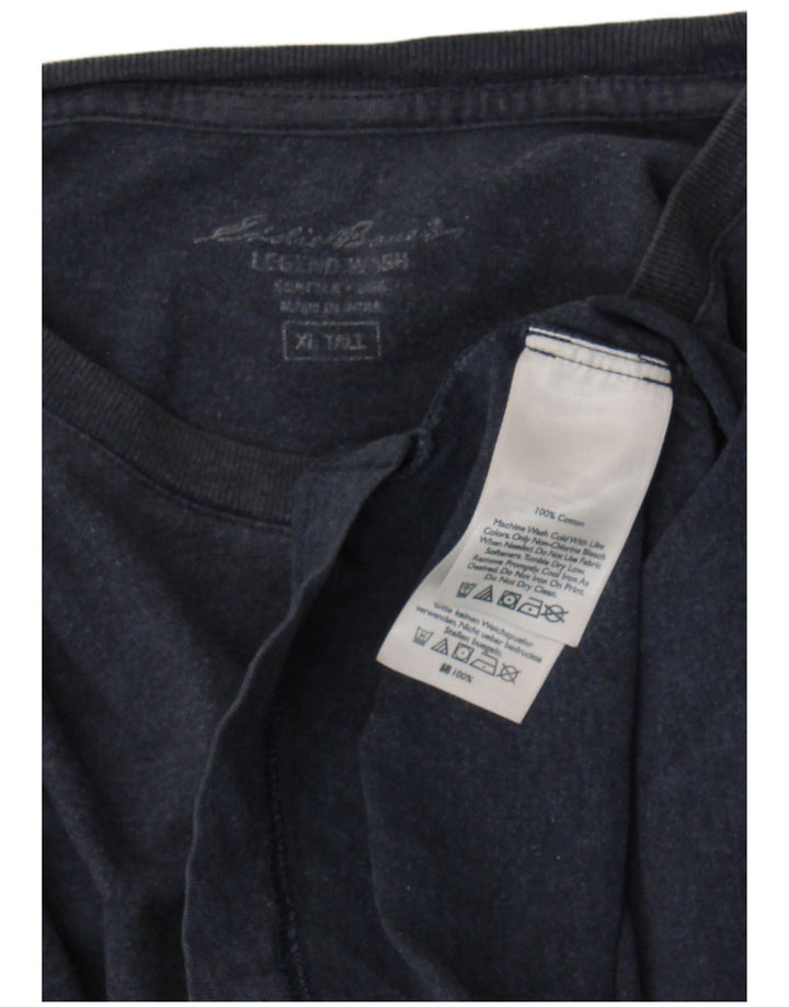 Eddie Bauer Top alto da uomo a maniche lunghe XL in cotone blu navy