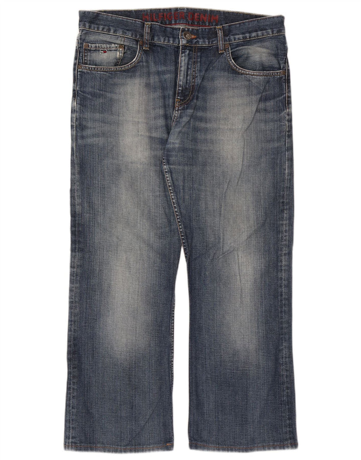 Jeans dritti corti da uomo Tommy Hilfiger W34 L26 Blu