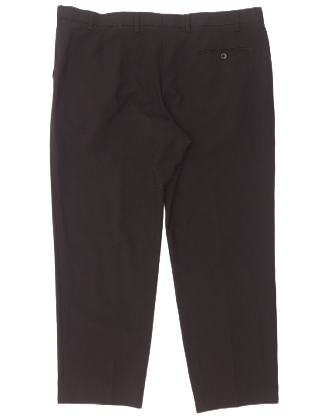 Pantaloni da abito regolari con pegging da uomo Marks & Spencer W42 L29 Blu Navy