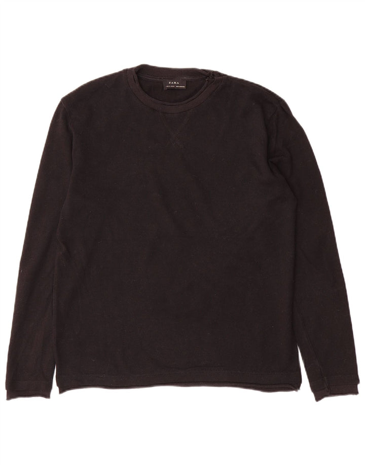 Maglione maglione girocollo da uomo Zara nero medio