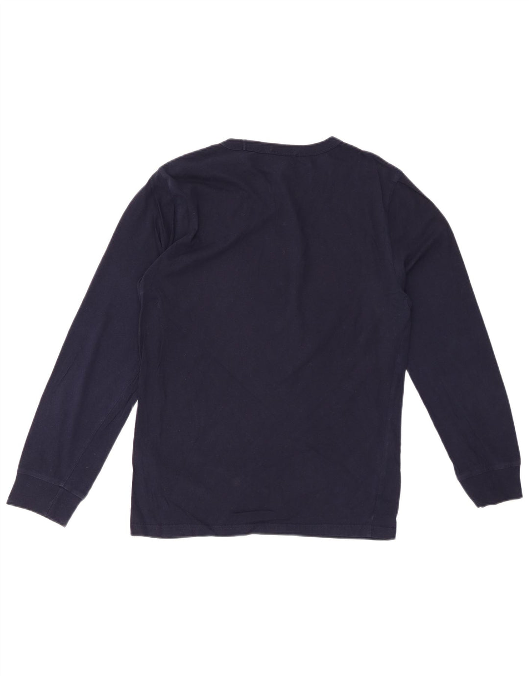BENETTON Top grafico da uomo a maniche lunghe in cotone blu navy medio