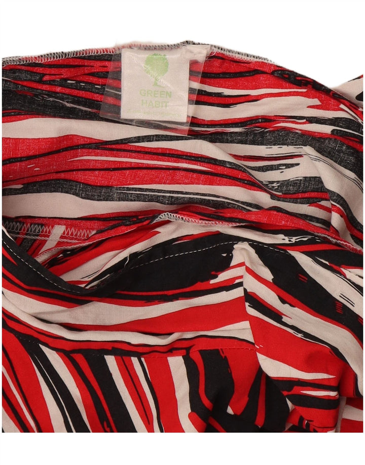 Gonna a trapezio da donna vintage W32 grande a righe multicolore