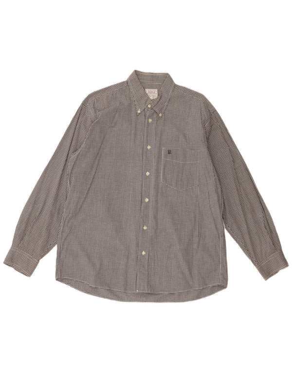 Camicia da uomo Rifle XL in cotone a quadri neri