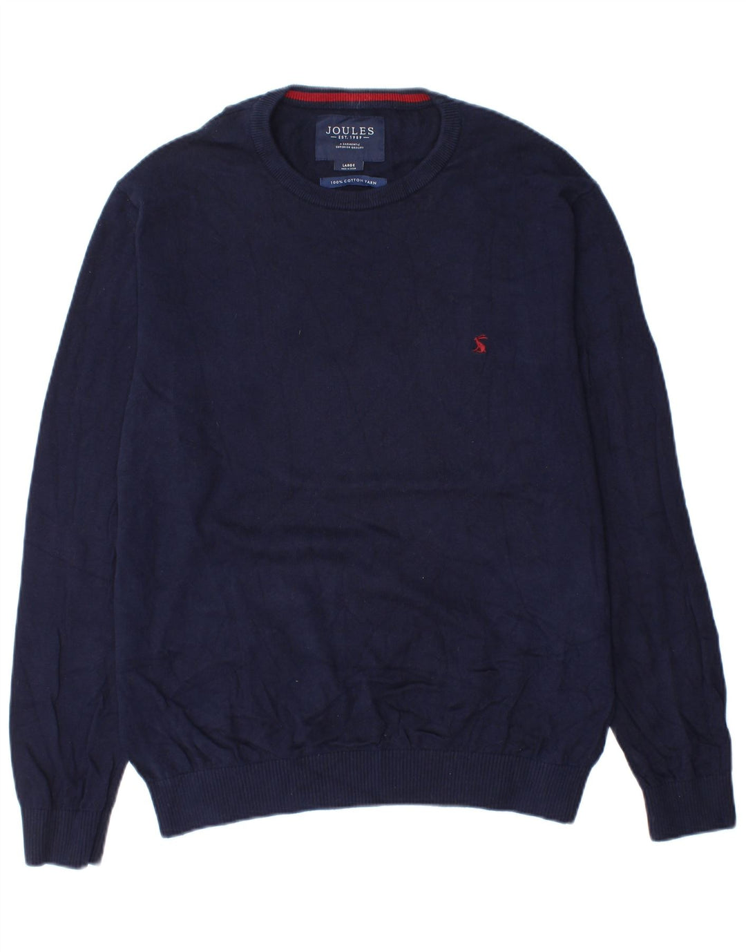 Maglione maglione girocollo da uomo Joules grande in cotone blu navy