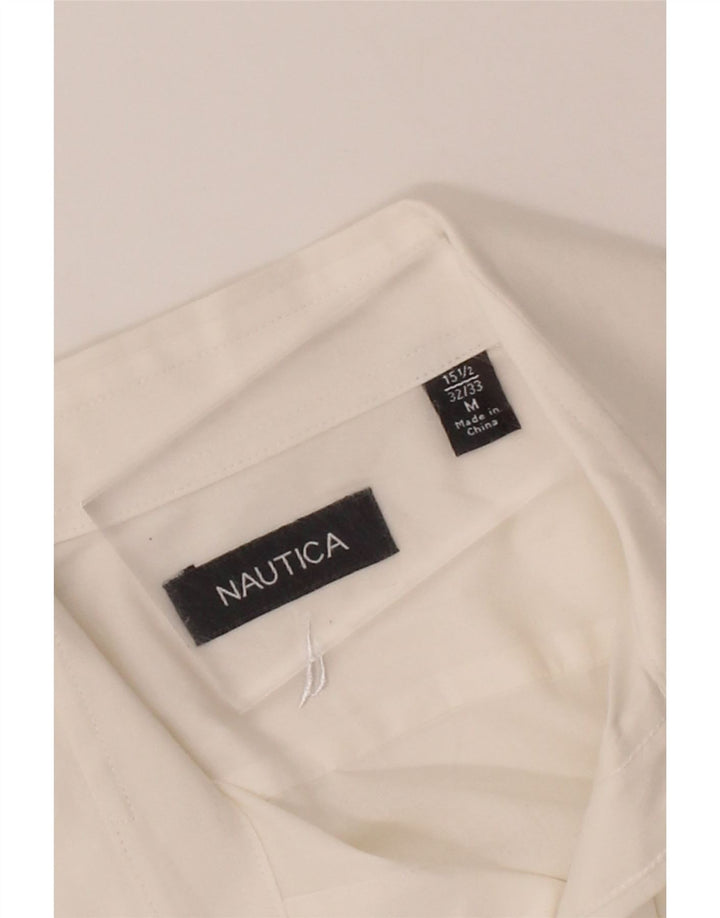 NAUTICA Mens Shirt Size 15 1/2 Medium White Vintage Nautica and Second-Hand Nautica from Messina Hembry 