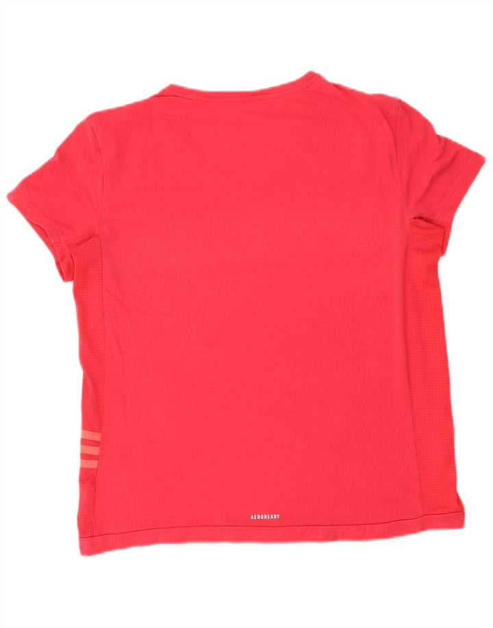 T-shirt da donna Adidas Top UK 12/14 cotone rosso medio