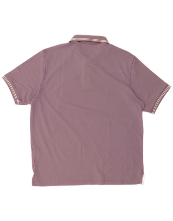 Polo da uomo Easy Fit Champion in cotone a righe viola medio