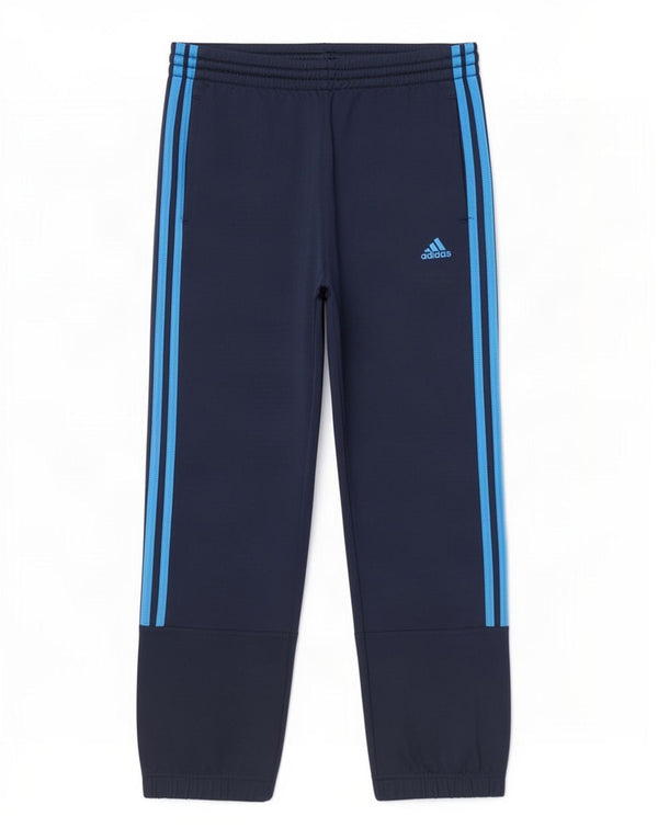 Adidas Boys Tracksuit Trousers Joggers 11-12 Years Navy Blue Polyester