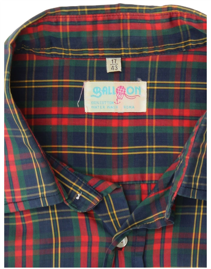Camicia da uomo Balloon Taglia 17 43 XL Cotone scozzese multicolore