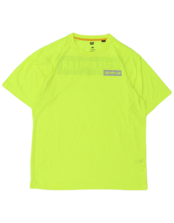 T-shirt grafica da uomo CAT Top 3XL poliestere verde