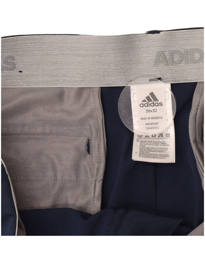 Pantaloni chino dritti da uomo ADIDAS W38 L32 nylon blu navy